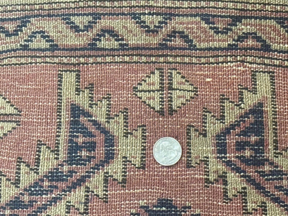 Antique Turkish Sparta Rug 3x6, Geometric Caucasian Kazak Pattern, Handmade - Nuvé