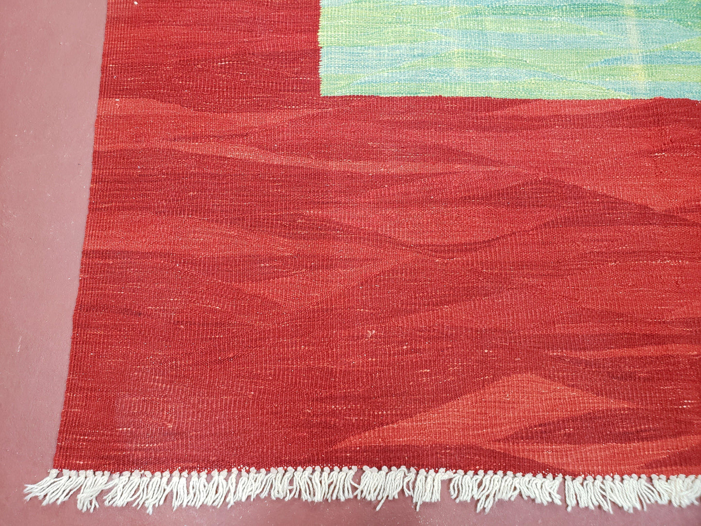 Red Turkish Kilim Rug, 5x7 - 6x8 Rugs, Red and Green Kilim Carpet, Kilim Area Rugs, Flatweave No Pile Rug, New Turkish Rug, Handmade Kilim - Nuvé