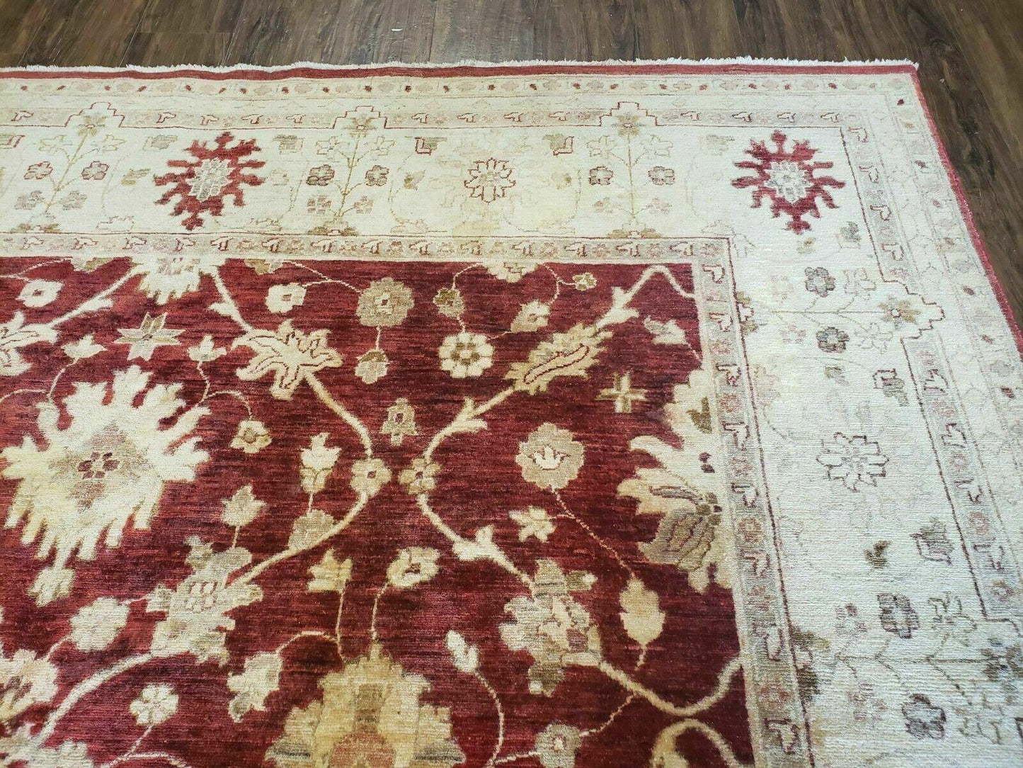 8' X 10' Handmade Peshawar Floral Oriental Wool Rug Hand Knotted Carpet Nice - Nuvé