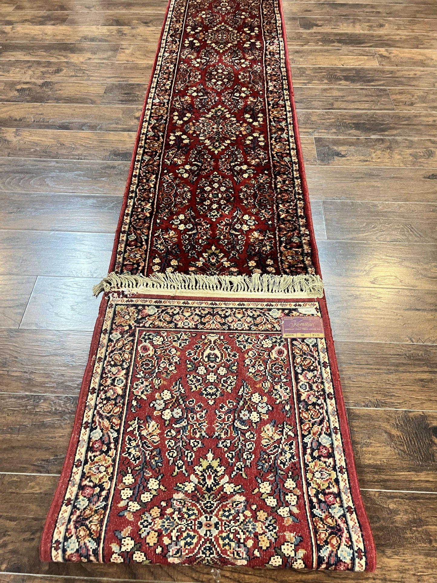 Antique Karastan Runner Rug 2x12, Karastan Sarouk #785, Original Collection, 700 Series, 2 x 12 Runner for Hallway, Wool Karastan Rug, Rare - Nuvé