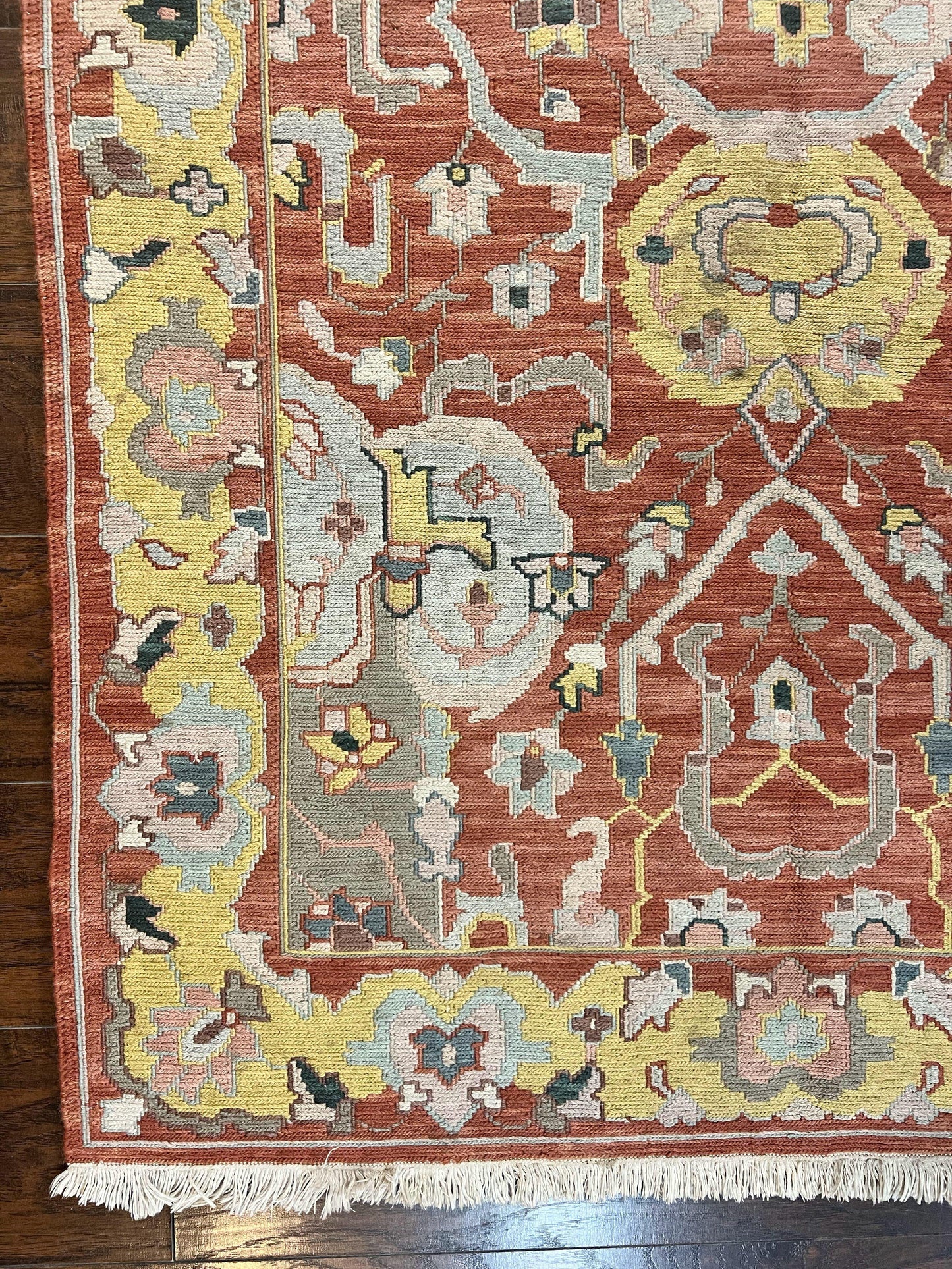 Turkish Flatweave Kilim Rug 4x6, Geometric Wool Handmade Carpet, Vintage - Nuvé