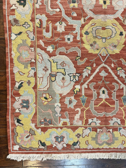 Turkish Flatweave Kilim Rug 4x6, Geometric Wool Handmade Carpet, Vintage - Nuvé