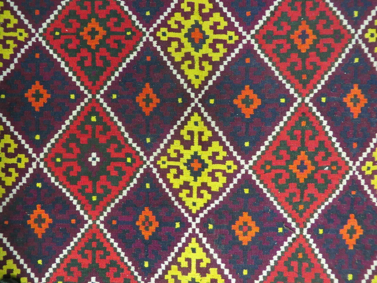 6' X 13' Antique Turkish Kilim Handmade Flat Weave Wool Rug Veg Dye - Nuvé