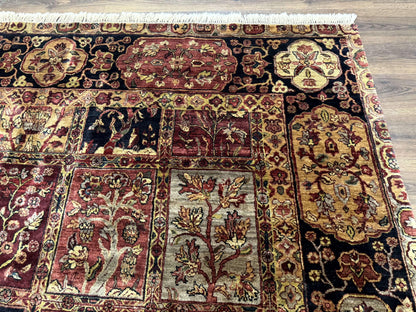 Indo Persian Rug 9x12, Bakhtiari Panel Design, Multicolor, Soft Wool Pile - Nuvé