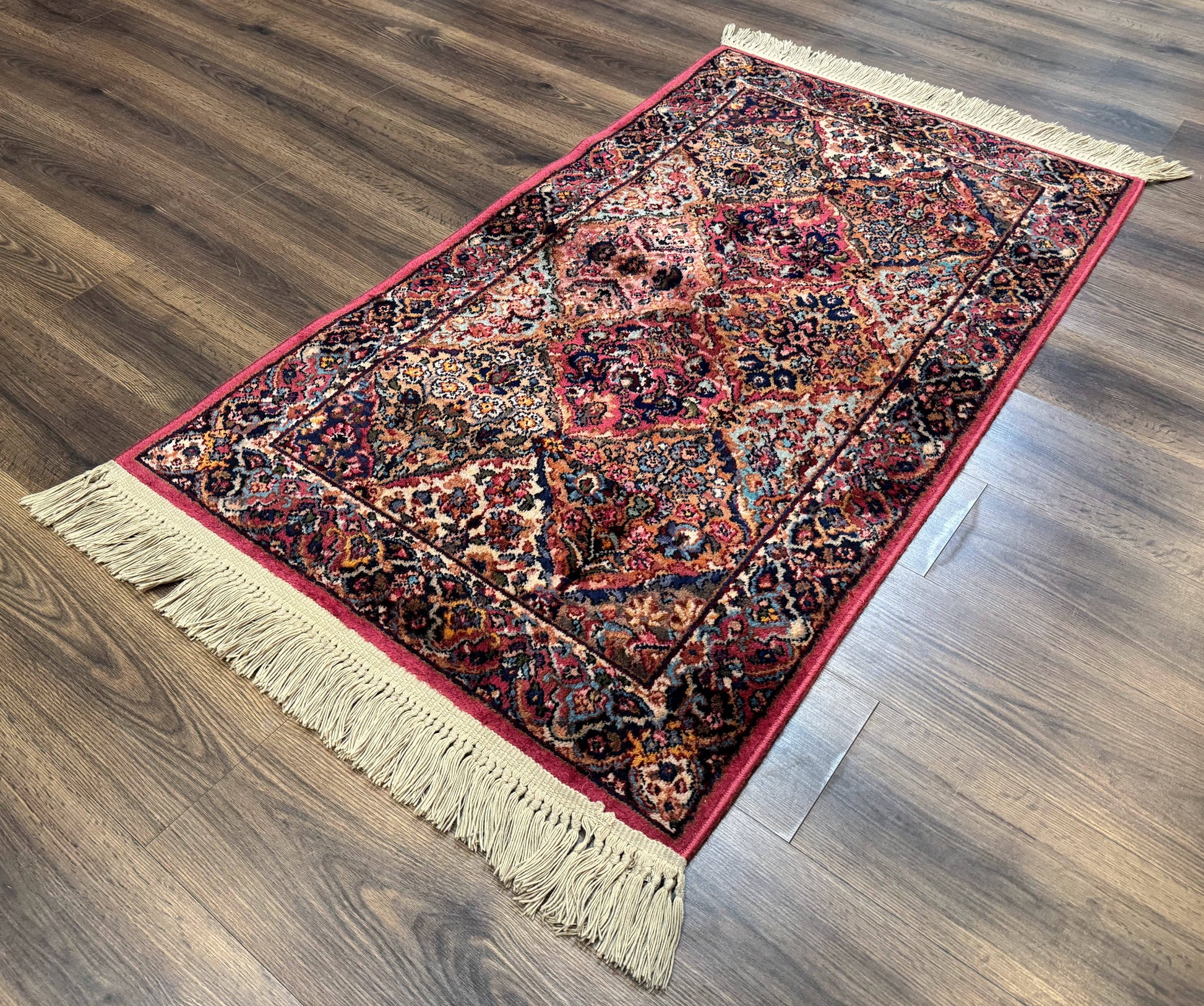 Karastan Rug 3x5 Multicolor Panel Kirman #717, Original 700 Series, Wool Pile, Discontinued - Nuvé