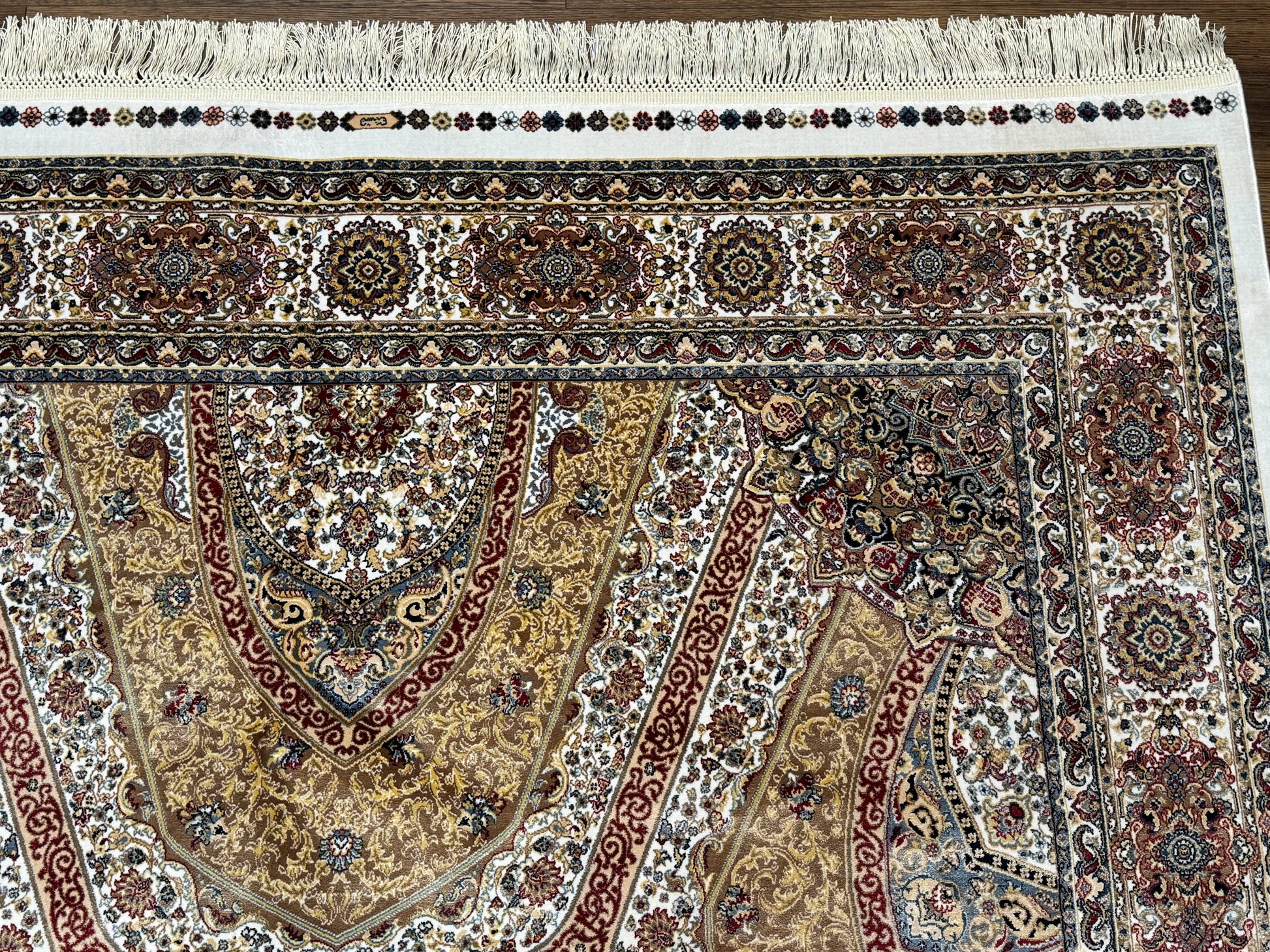 Turkish Silk Rug 5 x 7.6, Dome Design, Bamboo Silk, New - Nuvé