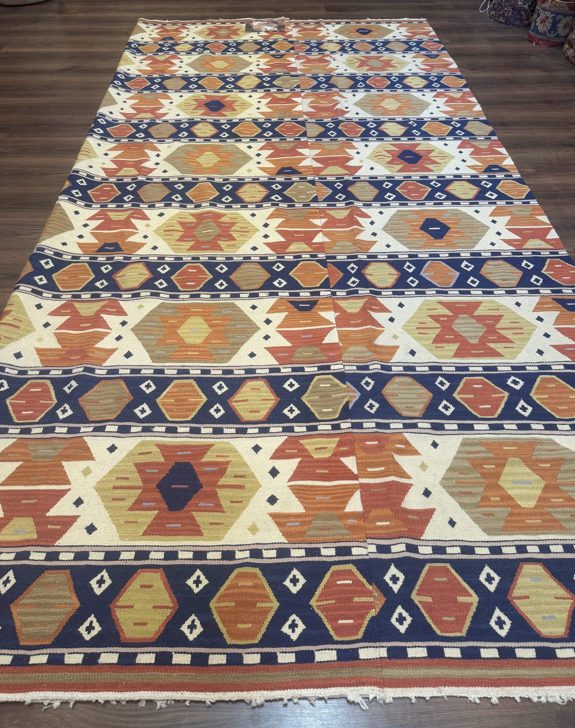 Turkish Kilim Rug 8x11, Handmade, Wool, Nourison Rug - Nuvé