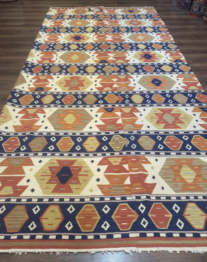 Turkish Kilim Rug 8x11, Handmade, Wool, Nourison Rug - Nuvé