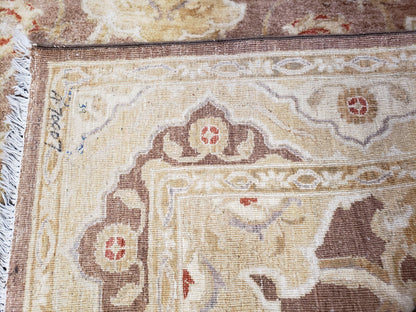 6x9 Pakistani Peshawar Rug, Handmade Wool Carpet, Soft Neutral Colors Rug, Vintage Rug for Modern Home - Nuvé