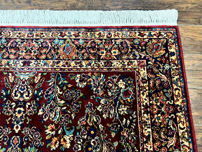 Karastan Rug 5.9 x 9 Red Sarouk Rug #785, Karastan Wool Rug, Karastan Carpet, Original 700 Series Vintage Karastan Oriental Rug Discontinued - Nuvé