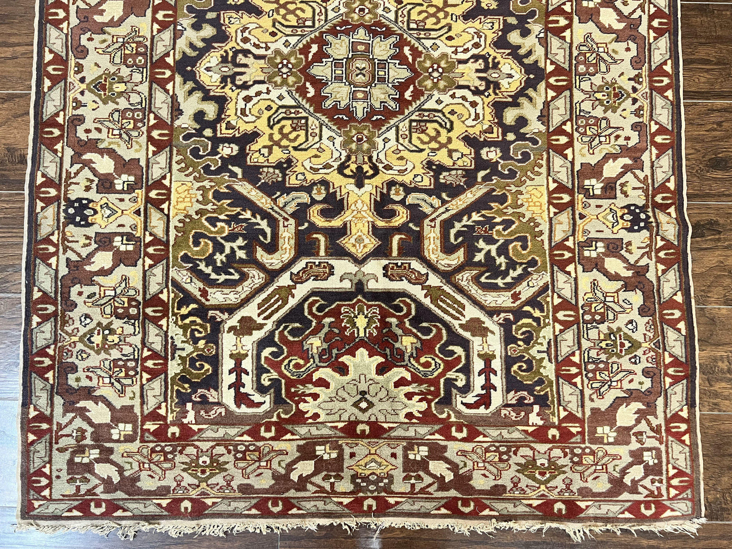 Antique Caucasian Rug, Kuba Seychour Rug, Handmade Wool Oriental Carpet, Azerbaijan Rug - Nuvé