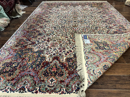 Karastan Rug #742 Floral Kirman 8.8 x 12, Wool Pile, Vintage Original Series, Rare - Nuvé