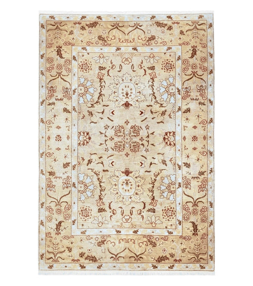 Vintage Turkish Oushak Area Rug 6x9, Wool Hand-Knotted