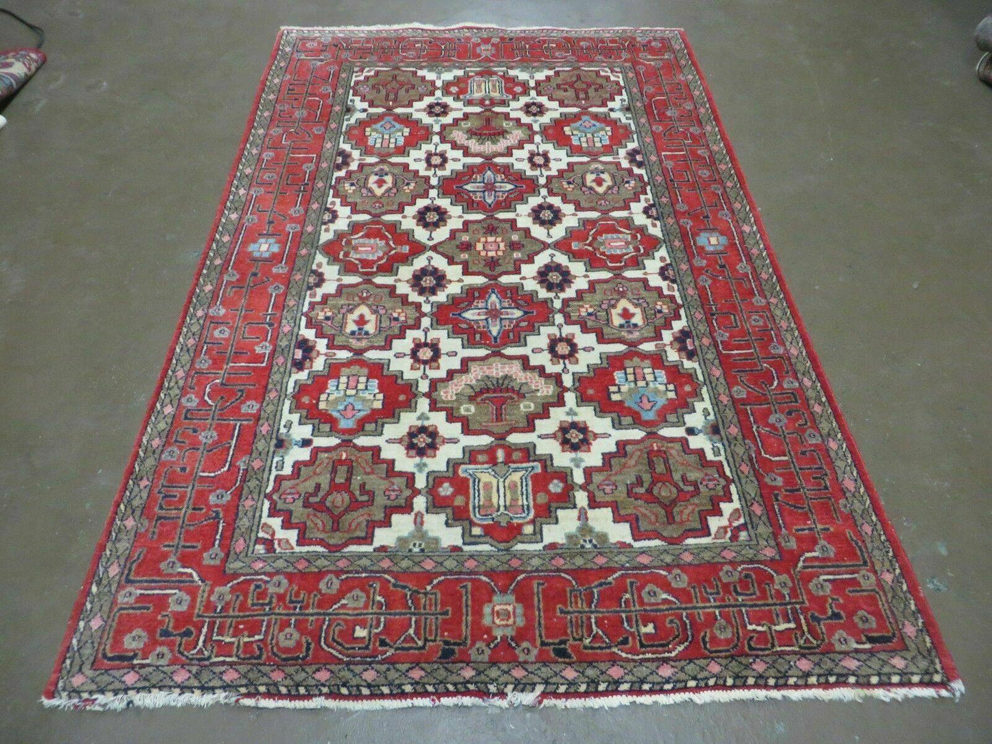 4' X 6' Antique Handmade Turkish Anatolian Wool Rug Vegetable Dyes - Nuvé