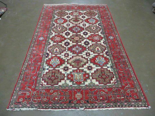 4' X 6' Antique Handmade Turkish Anatolian Wool Rug Vegetable Dyes - Nuvé