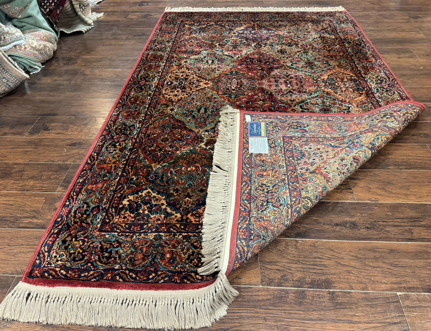 5.9 x 9 Karastan Rug Multicolor Panel Kirman #717, Original 700 Series, Wool - Nuvé
