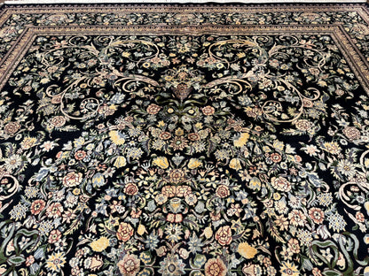 Pak Persian Rug 10x14, Elegant Floral Carpet, Fine 225 KPSI