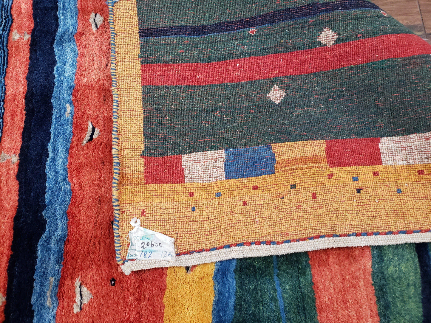 Colorful Persian Gabbeh Rug 4x6, Soft Pile, Colorful Rug, Handmade Hand Knotted Wool Carpet, Home Office Rug, Area Rug for Bedroom 4 x 6 ft - Nuvé