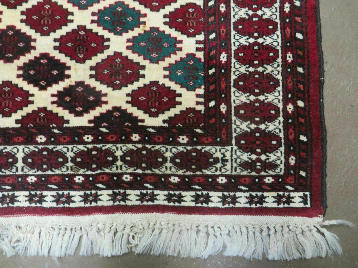 3' X 4' Vintage Handmade Pakistan Bokhara Turkoman Balouch Wool Rug Mat Nice