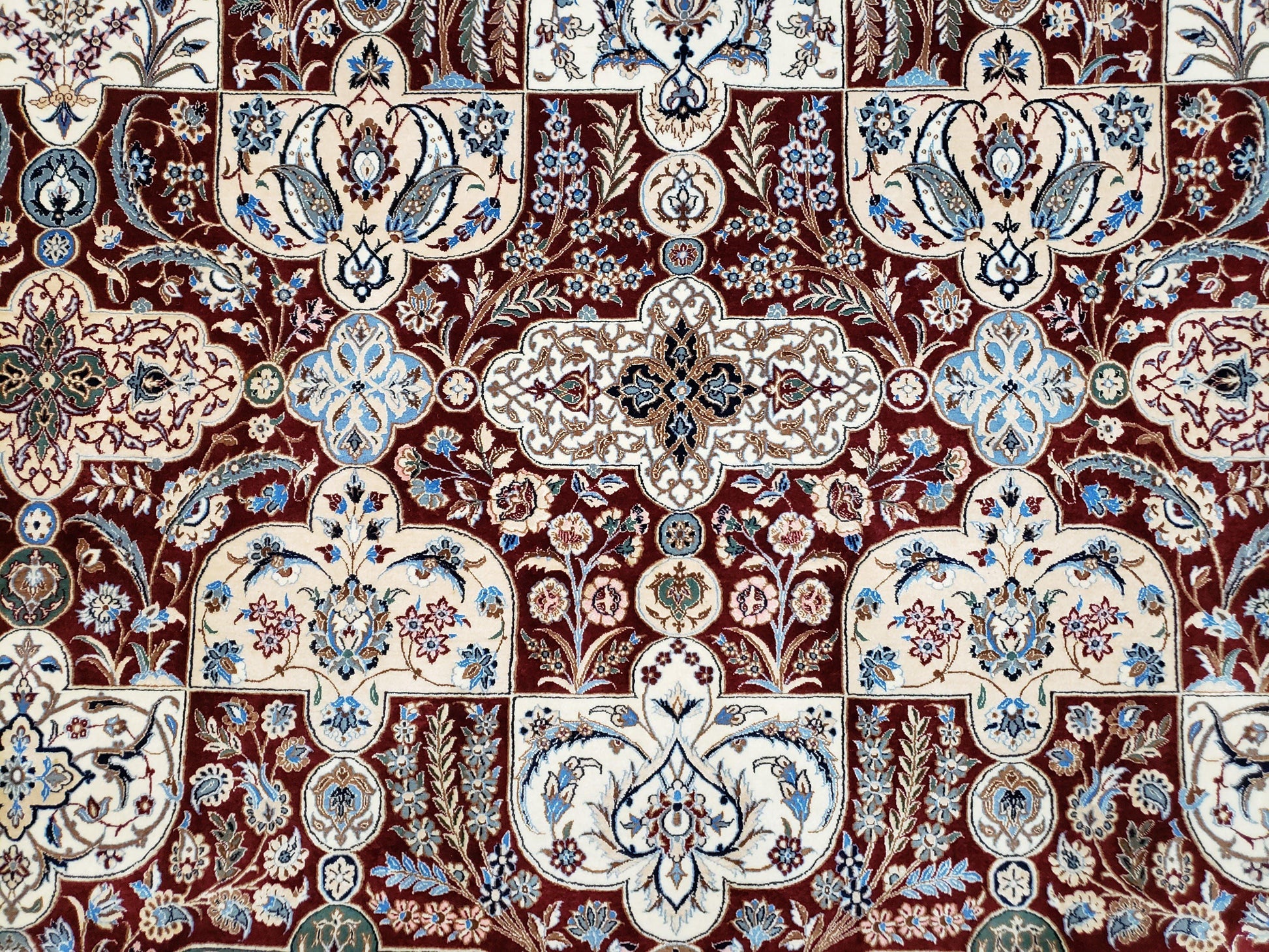 Persian Nain Rug 11x15 – Wool on Silk, Hand-Knotted, Signed Masterpiece - Nuvé