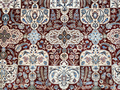 Persian Nain Rug 11x15 – Wool on Silk, Hand-Knotted, Signed Masterpiece - Nuvé