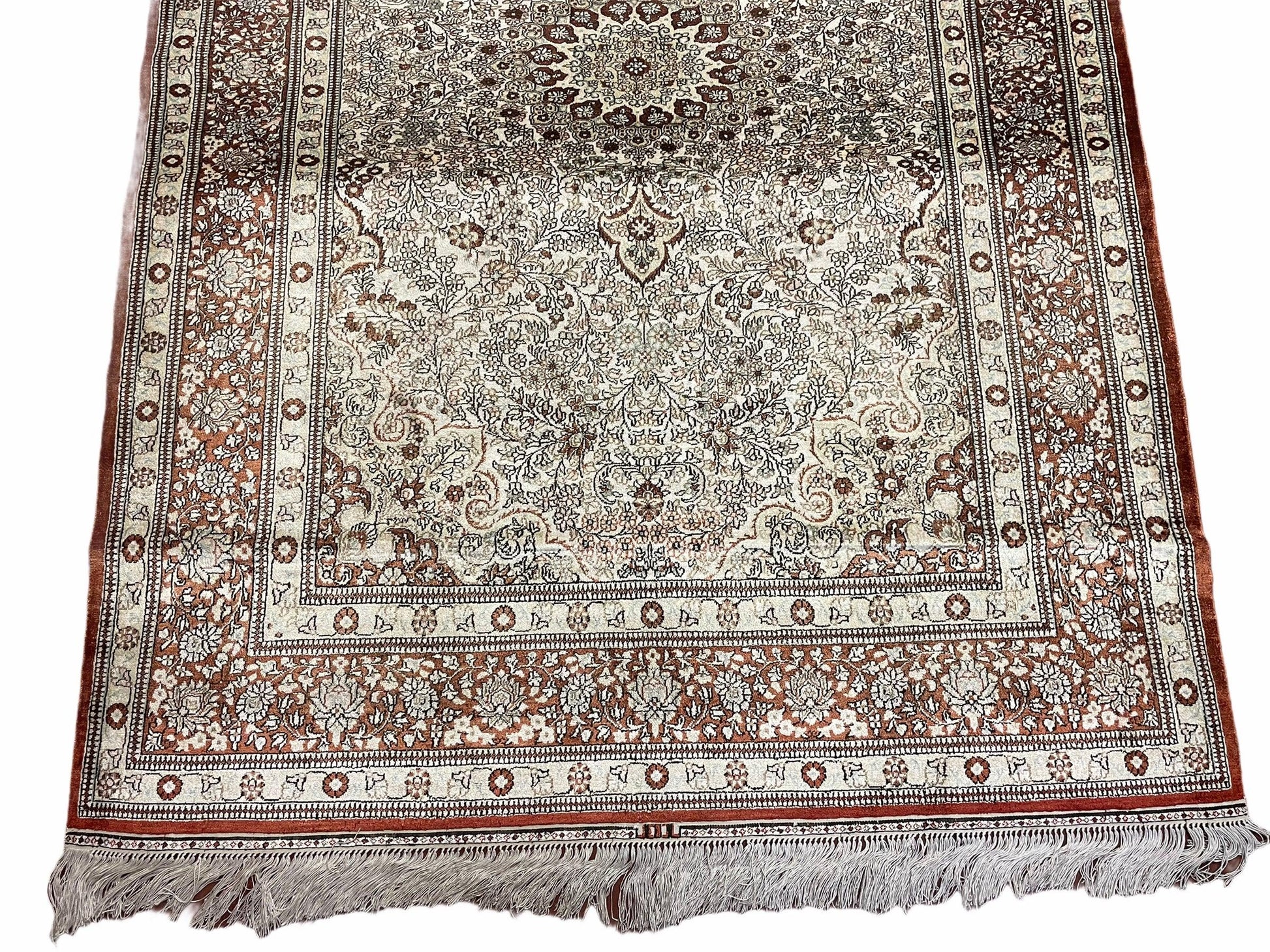 4' X 6' Vintage Fine Handmade Chinese Oriental Silk Rug 400 KPSI Wow - Nuvé