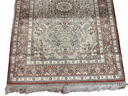 4' X 6' Vintage Fine Handmade Chinese Oriental Silk Rug 400 KPSI Wow - Nuvé