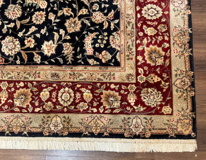 Sino Persian Rug 8x10, Black and Red, Floral Allover - Nuvé