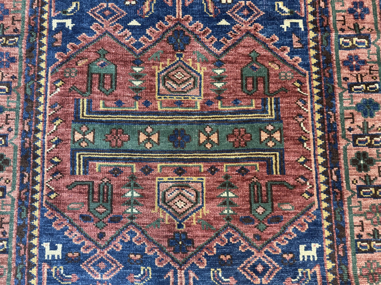 Persian Tribal Heriz Design Rug 6x9, Pottery Barn Rug, Hand Knotted Wool Vintage Rug - Nuvé