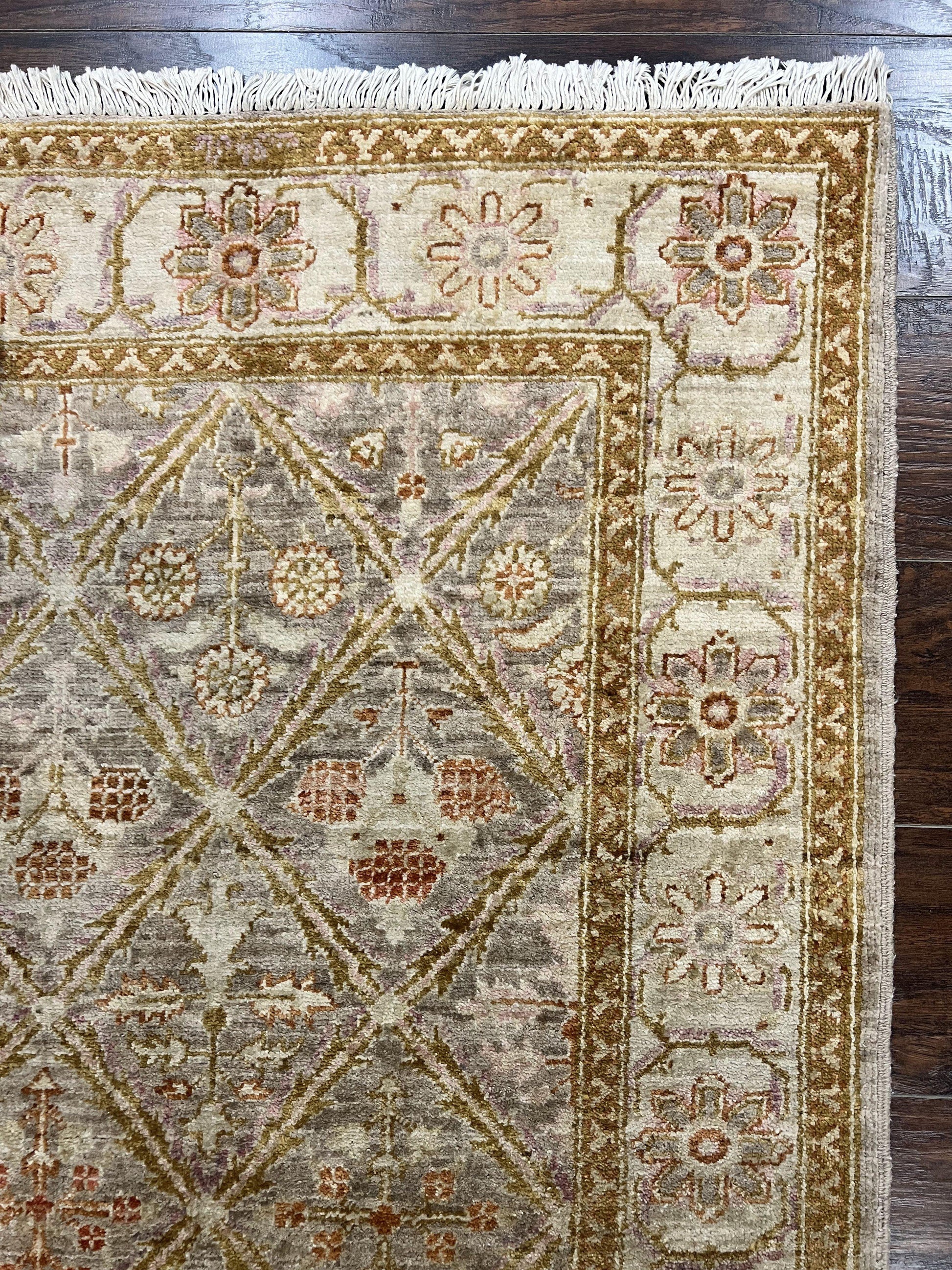 Pakistani Peshawar Rug 3x5, Safavieh Wool Handmade Hand Knotted Vintage Rug, Panel Design 3 x 5 Oriental Carpet - Nuvé