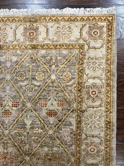 Pakistani Peshawar Rug 3x5, Safavieh Wool Handmade Hand Knotted Vintage Rug, Panel Design 3 x 5 Oriental Carpet - Nuvé