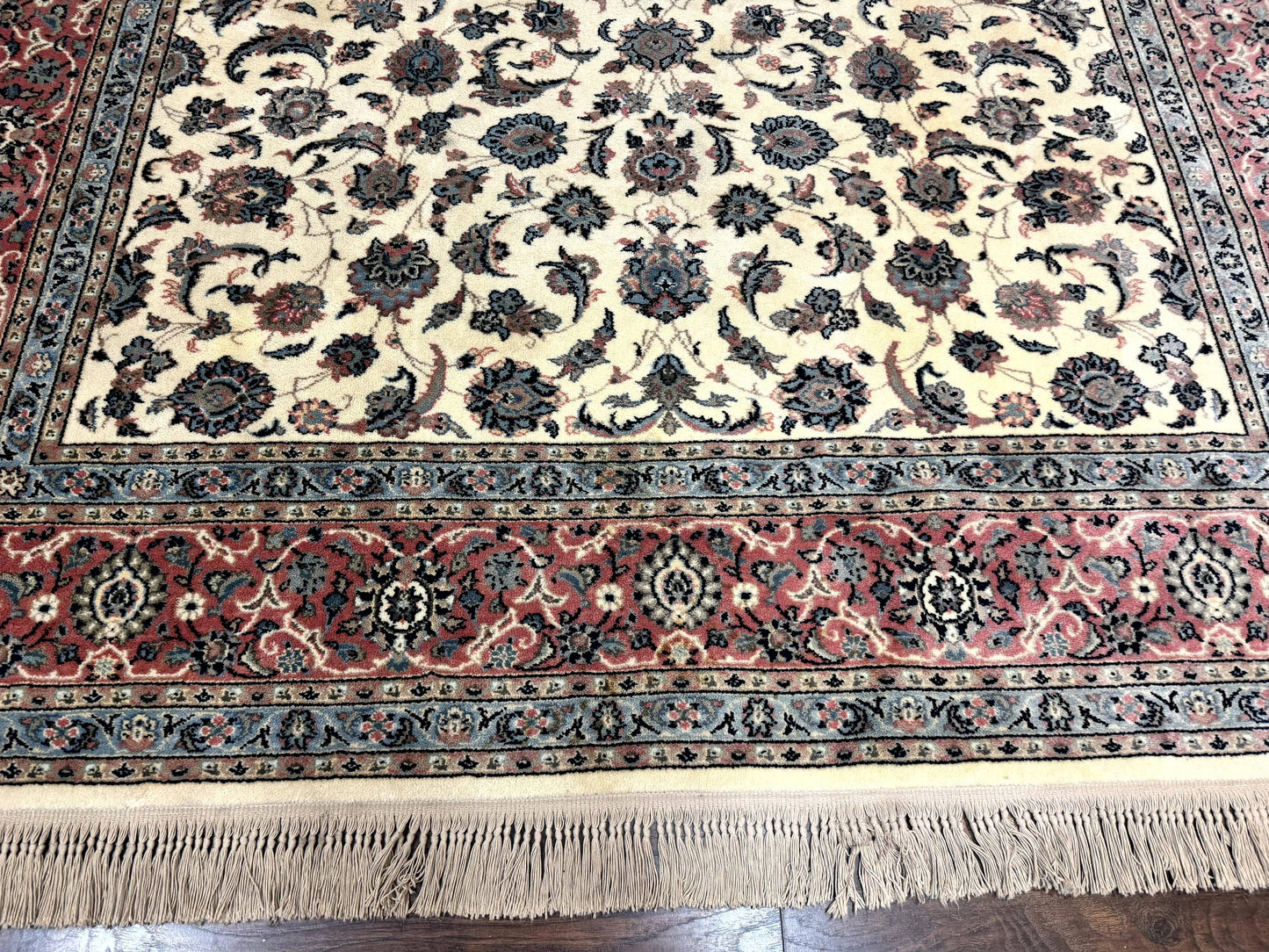 Karastan Rug 8.8 x 12, Ivory Rose Kashan #768, Wool Pile Karastan Carpet, Original 700 Series, Rare, Discontinued, Vintage - Nuvé