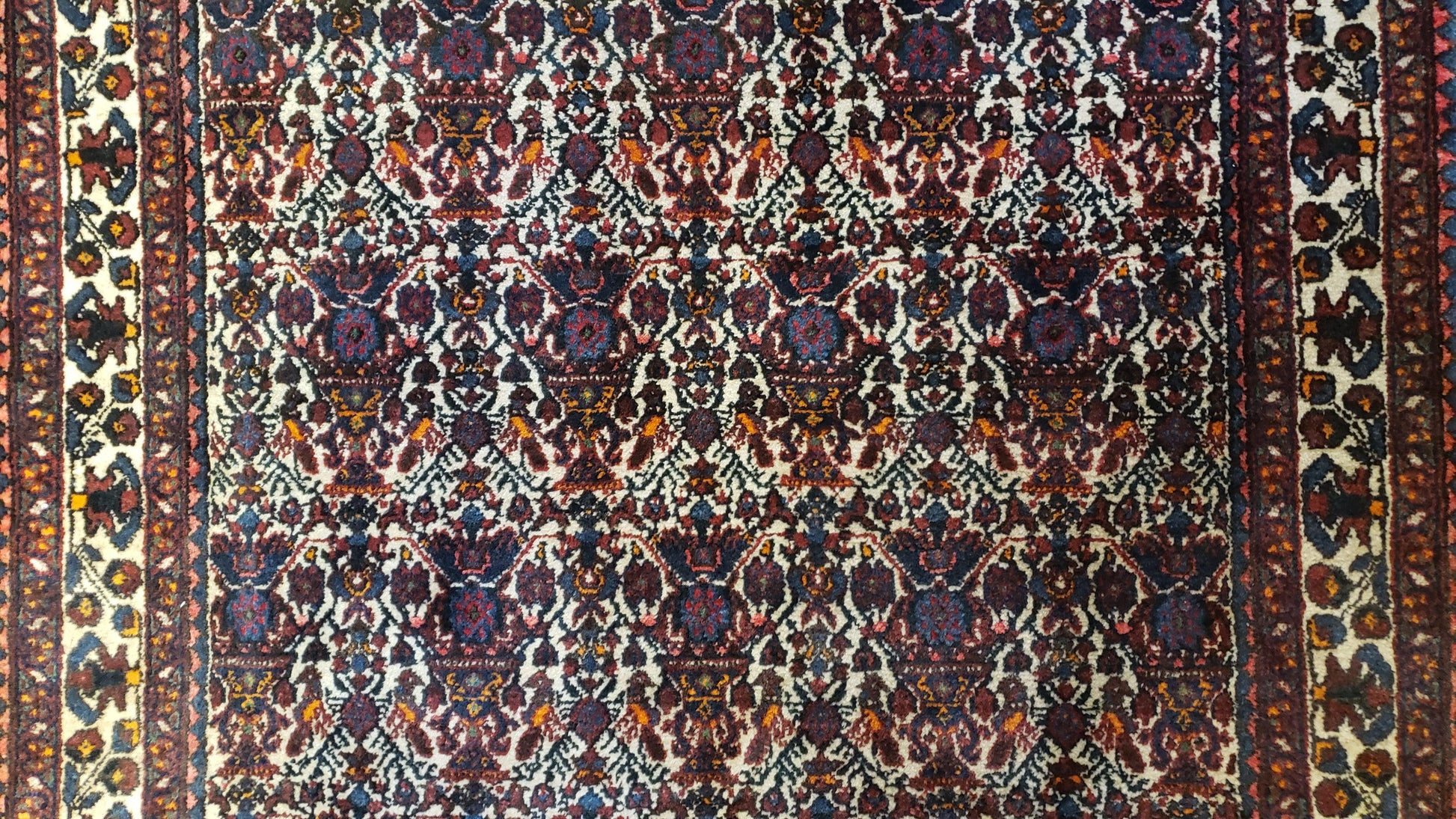 3.6 x 5 Hand-Knotted Vase Rug Floral Turkish Tribal Village Weaving Zagros Vintage Carpet Home Office Wool Area Rug 3x5 Persian Rug 4x5 - Nuvé
