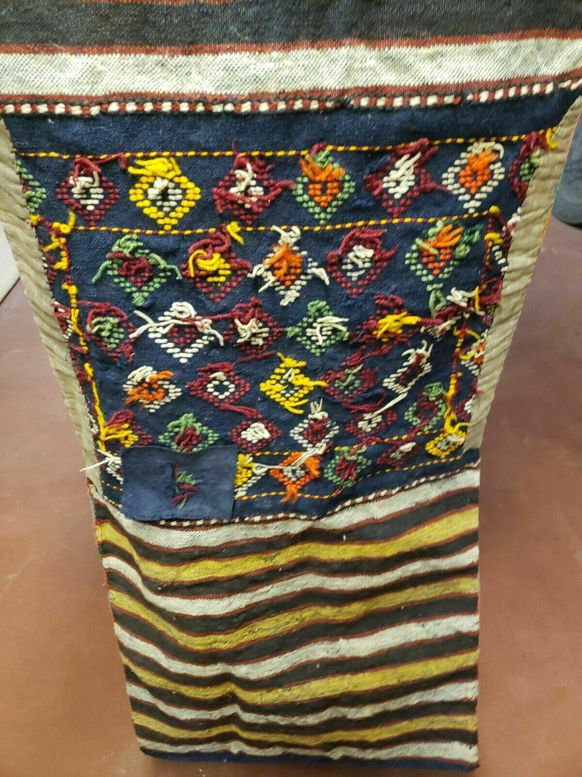 2' X 4' Handmade Turkish Tribal Kilim Wool Rug Double Saddle Bag Khorjin Nice - Nuvé