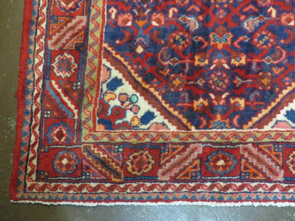 3' 6" X 10' 4" Antique Handmade India Floral Oriental Wool Runner Rug # 128 - Nuvé