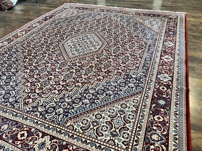 Karastan Rug 8x10, Kara Shah Red Bidjar, Belgium Power Loomed Rug, Wool Pile Karastan Rug, Vintage - Nuvé