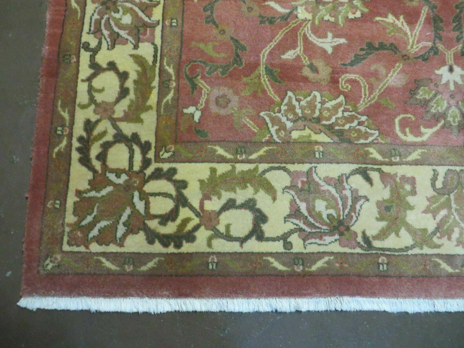 6' X 9' Vintage Handmade Indian Floral Oriental Wool Rug Veg Dyes Nice - Nuvé