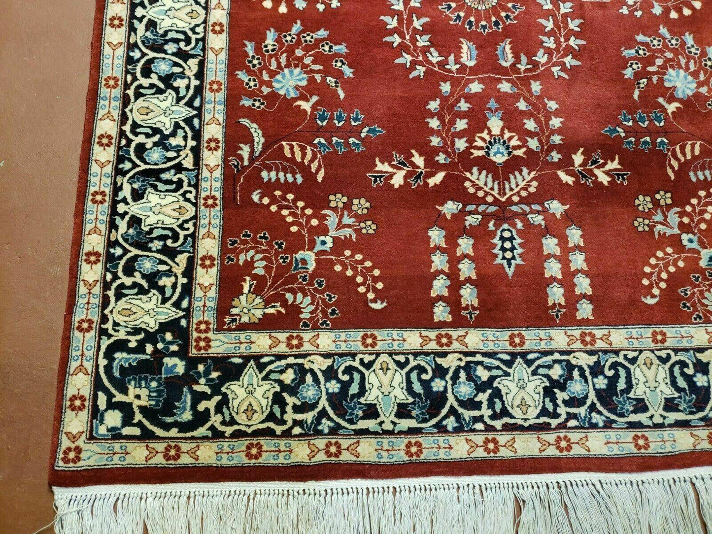 4' X 6' Vintage Handmade Pakistani Rug Highly Detailed Red - Nuvé