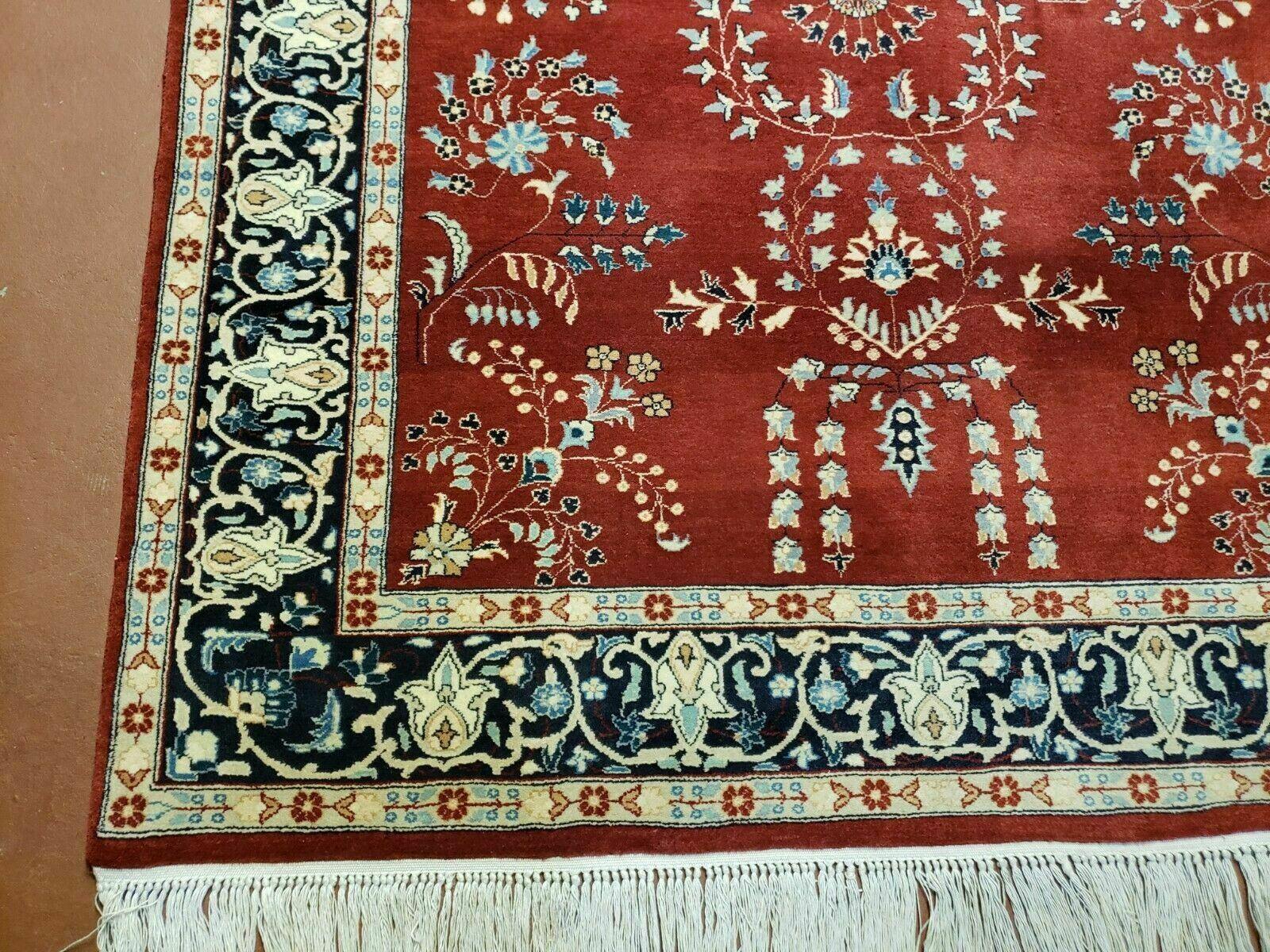 4' X 6' Vintage Handmade Pakistani Rug Highly Detailed Red - Nuvé