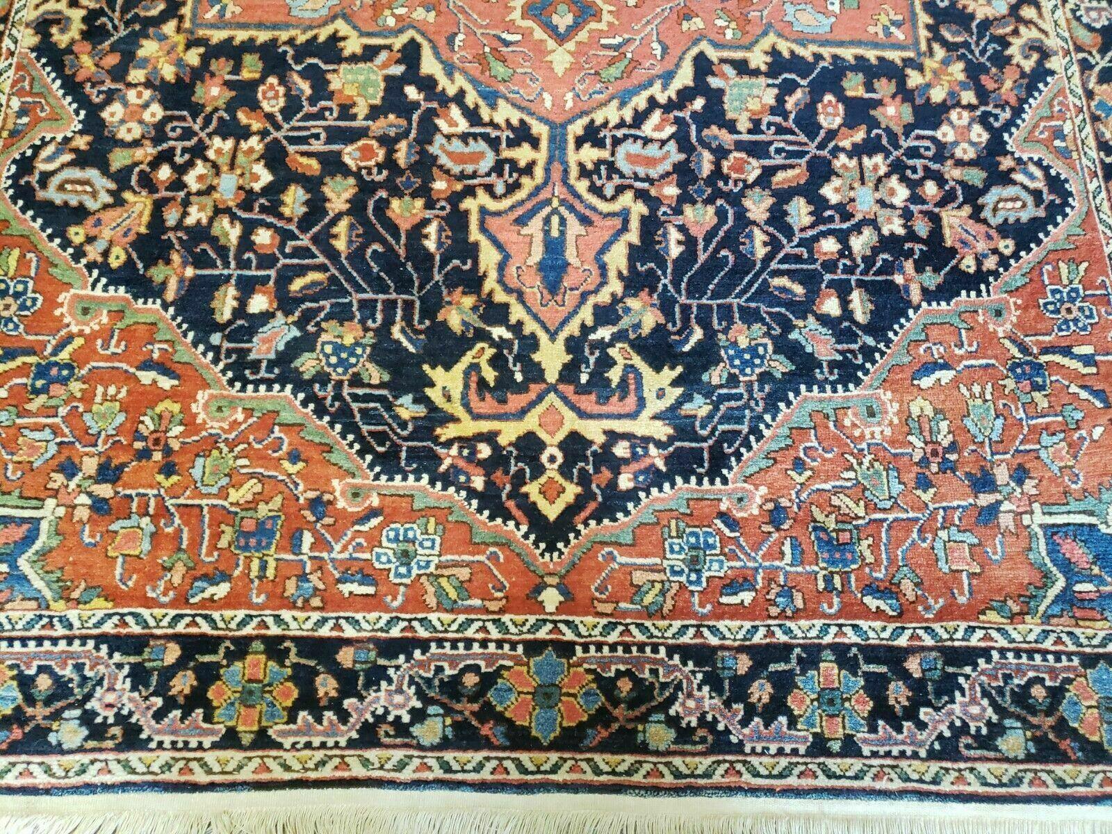 4.5' X 6.5' Handmade Antique Fine Indian Wool Rug Carpet Red - Nuvé