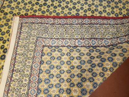 5x7 Authentic Handmade Rug Star Of David Wool Rug Green Rug Gold Rug 4x6 Rug - Nuvé