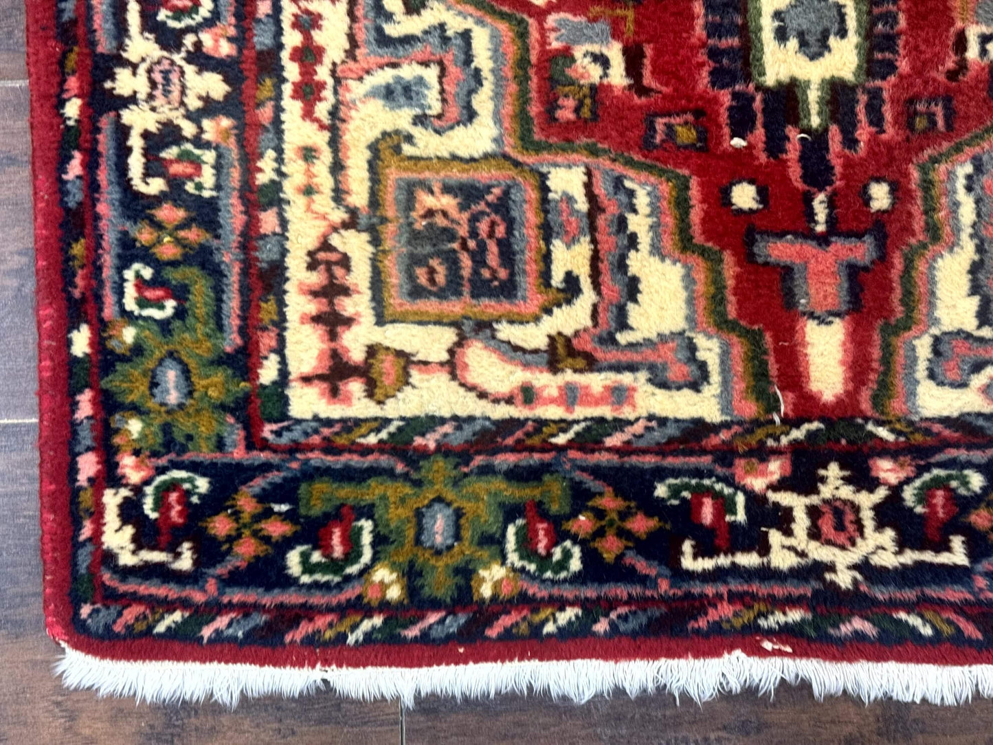 Indo Persian Heriz Runner Rug 3 x 17, Geometric Long Runner Carpet for Hallway, Medallions, Wool Runner Rug 3x17 - Nuvé