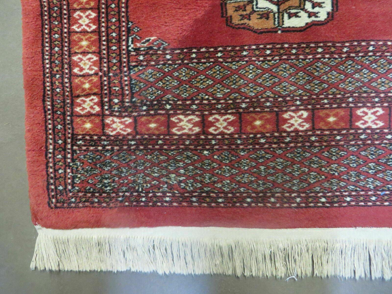 2' 8" X 10' Vintage Handmade Bokhara Turkoman Pakistani Wool Runner Rug Nice - Nuvé
