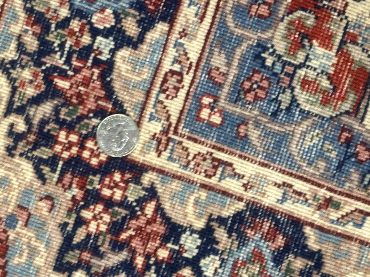 Indo Persian Kerman Rug 3x5, Light Blue, Floral Medallion