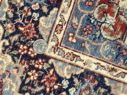 Indo Persian Kerman Rug 3x5, Light Blue, Floral Medallion