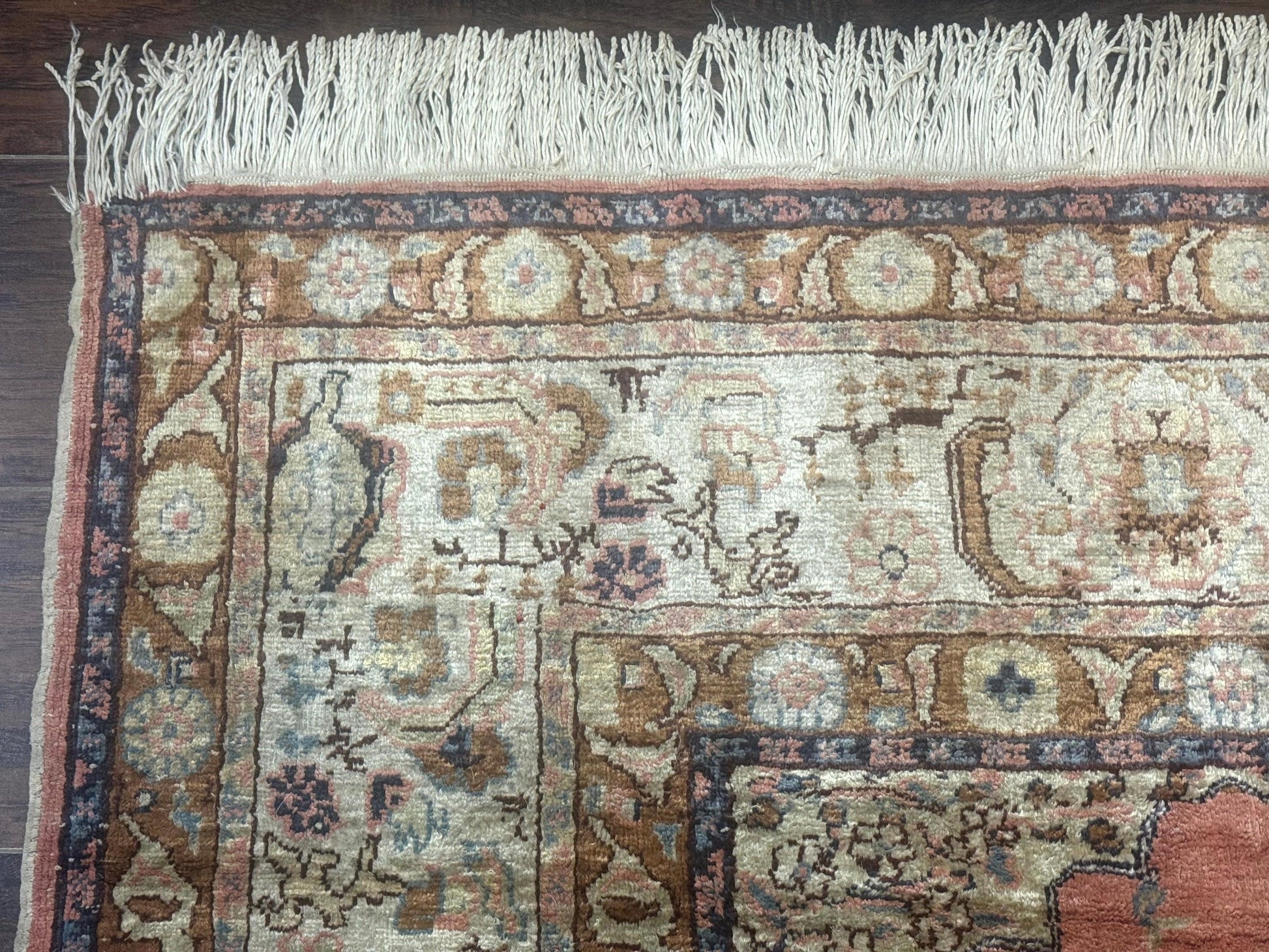 Silk Indian Kayseri Rug 4x6, Haji Jalili Design, Vintage Rug - Nuvé