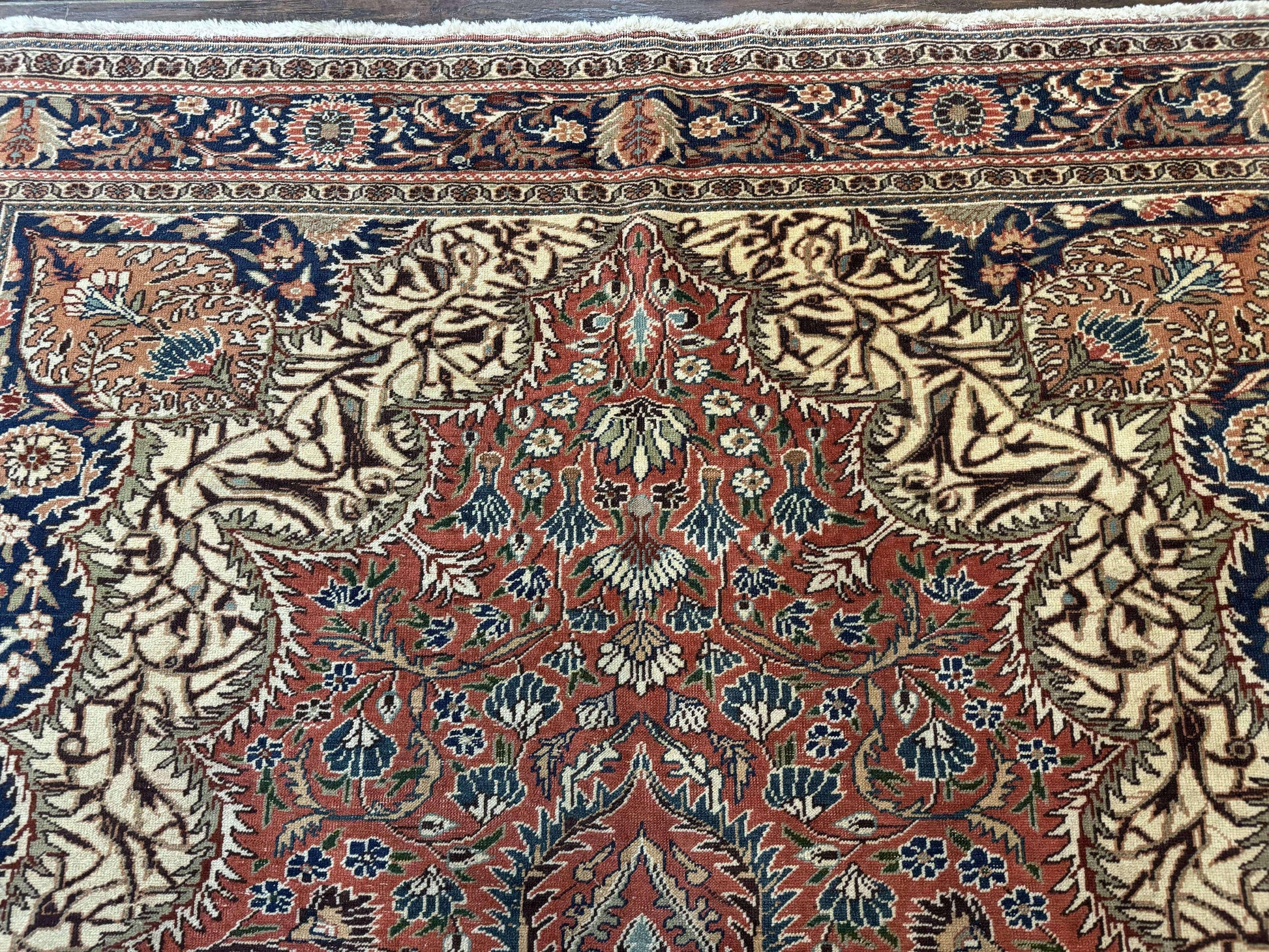 Turkish Kayseri Rug 6x10, Antique Turkish Carpet, Floral Medallion, Oriental Carpet, Red - Nuvé