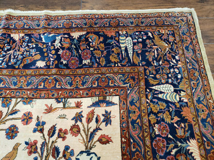 Antique Persian Kashan Tree of Life Rug 10x13 - Nuvé