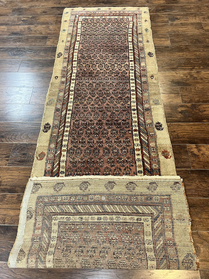 Antique Persian Sarab Runner Rug 3x11, Wool Camel Hair, Tribal Carpet for Hallway 3 x 11, Antique 1920s Rug, Handmade - Nuvé