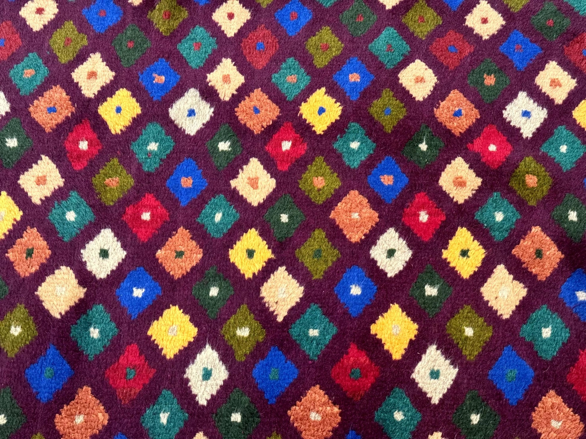 Balouch Rug 3x5, Afghan Rug, Purple-Maroon, Multicolor, Tribal Rug - Nuvé